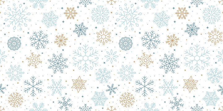snowflakes winter seson vector pattern design