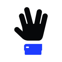 Obraz premium Hand spock Icon,Vulcan Salute Icon