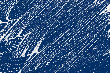 Suds bubble shampoo texture. White soap liquid foam on black background. Abstract water grunge in bath. Macro soft surface detergent pattern.