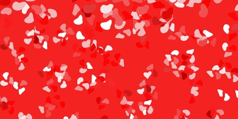 Light red vector texture with memphis shapes.