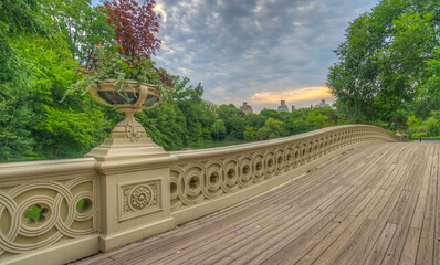 Bow bridge in late summer