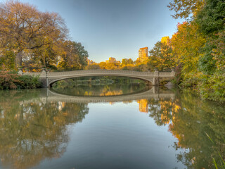 Bow bridge in autumn