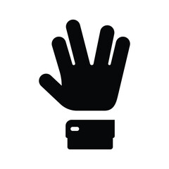 Obraz premium Hand spock Icon,Vulcan Salute Icon