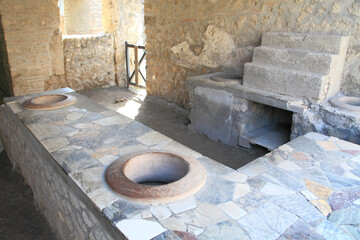 ancient kitchen in Popeii, Italy