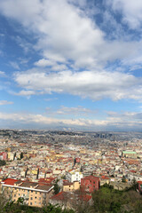 Fototapeta na wymiar urban landscape of Naples city centre, Italy 