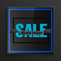 Black Friday Sale calligraphy banner. Written letter Black Friday Sale poster. Advertising Design illustration. Flat ribbon Black Friday Sale lettering banner. Seasonal holidays discounts promo offer