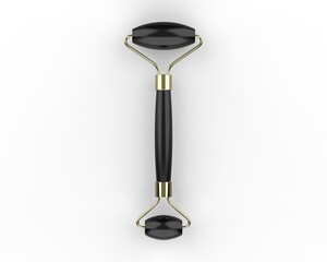 Dual Sided Facial Roller Massager for mockup and branding, 3d render illustration. 
