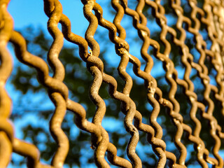 rusty metal chain