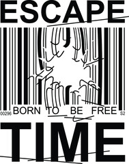 barcode design print for t shirts vector