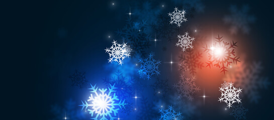 snowflakes dark banner