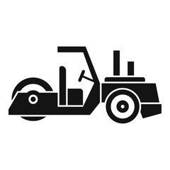 Work road roller icon. Simple illustration of work road roller vector icon for web design isolated on white background