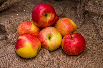 beautiful red and yellow apples