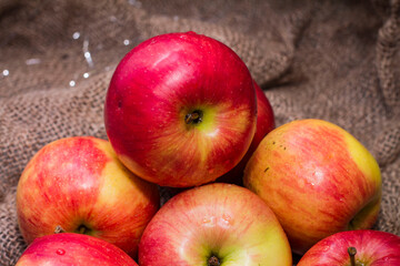 beautiful red and yellow apples