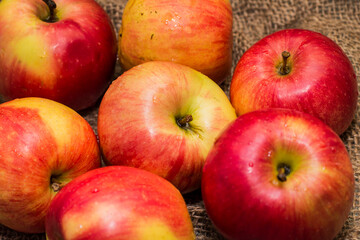 beautiful red and yellow apples