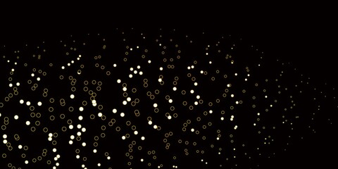Dark Green, Yellow vector background with bubbles.