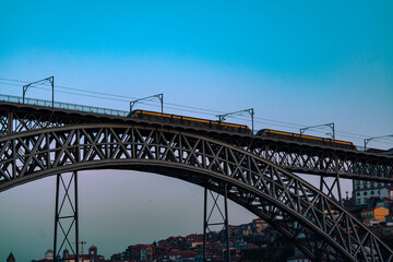 Early in the morning, Dom Luis Bridge at Porto, Portugal