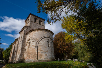 Fototapeta premium Hermitage of Nuestra Señora del Valle, Romanesque ogival temple of Byzantine influence, XII century, Burgos, Spain
