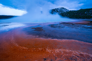 Grand Prismatic Spring, Grand Prismatic Area, Yellowstone National Park, Unesco World Heritage Site, Wyoming, Usa, America