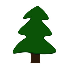 isolated Christmas tree on a white background