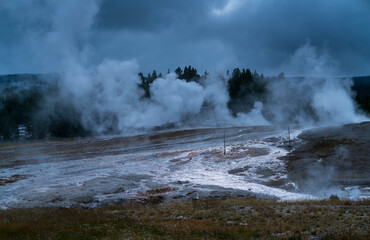 Hot Spring, Old Fatithful Area, Yellowstone National Park, Unesco World Heritage Site, Wyoming, Usa, America