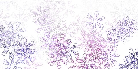 Light purple vector abstract artwork with leaves.