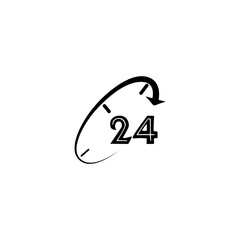 24 Hour icon vector illustration design template