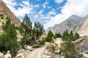 Trekking trail to Hushe valley, Karakokram, Pakistan