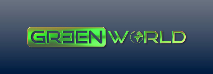 Green world con sfondo colorato