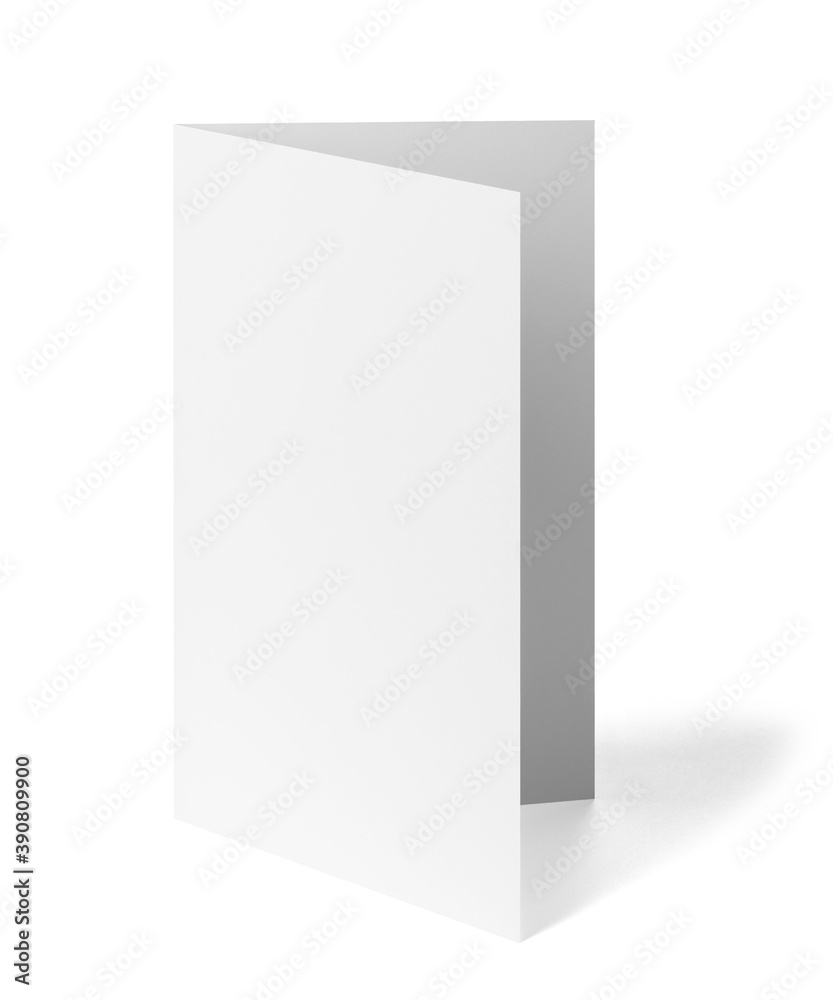 Poster folded leaflet white blank paper template book