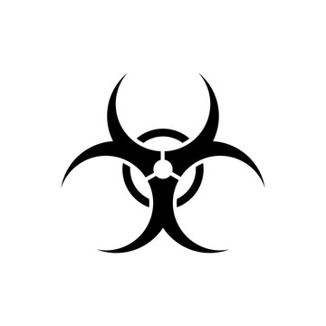 Biohazard outline icon. Symbol, logo illustration for mobile concept and web design.