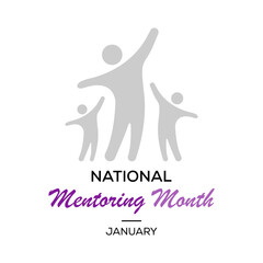 Vector illustration on the theme of National Mentoring month observed each year during January.