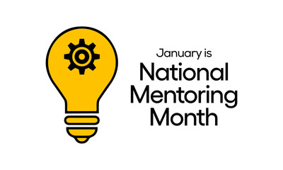 Vector illustration on the theme of National Mentoring month observed each year during January.