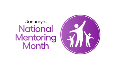 Vector illustration on the theme of National Mentoring month observed each year during January.