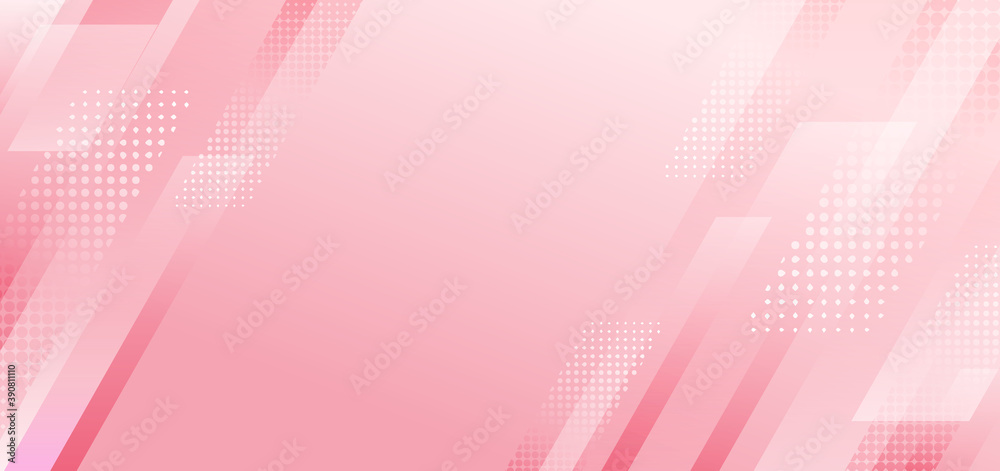 Canvas Prints abstract pink diagonal stripes geometric with halftone effect background.
