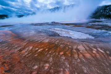 Grand Prismatic Spring, Grand Prismatic Area, Yellowstone National Park, Unesco World Heritage Site, Wyoming, Usa, America