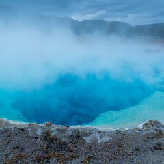 Grand Prismatic Area, Yellowstone National Park, Unesco World Heritage Site, Wyoming, Usa, America