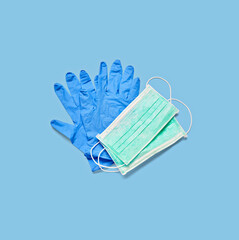 protective mask glove virus protection epidemic flu medical disease medicine health care safety