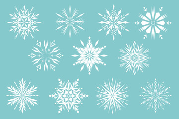 
Lattice curves vector template, geometric graphic design. Set of snowflakes. The basis for the design of a postcard, a banner for the New Year