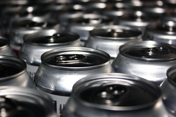 Aluminum metal tin soft drinks or beer can top lid with ring pull