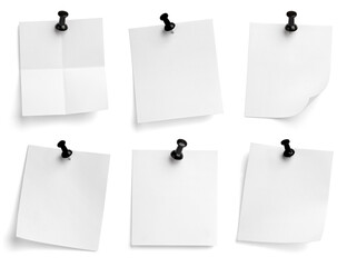 note paper push pin message red white black