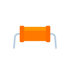 resistor icon on white, flat vector