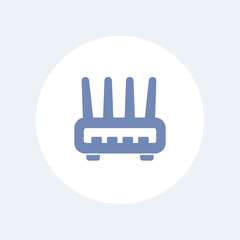 Router icon isolated on white, vector
