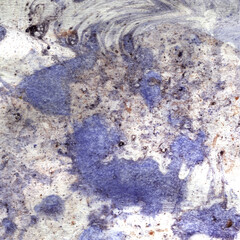 Watercolor illustration. Violet and gray marble texture. Watercolor transparent stain. Blur, spray.