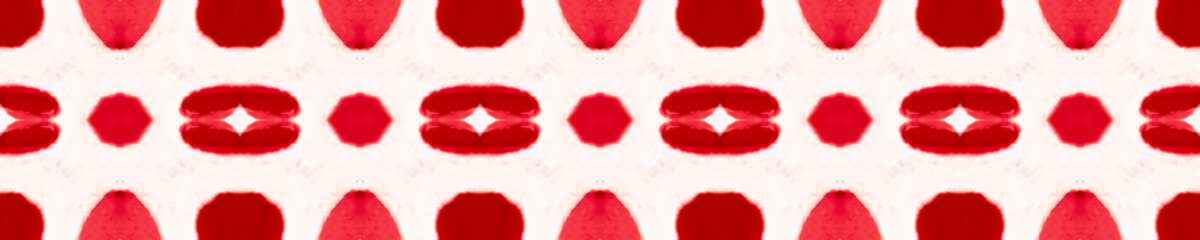 Grunge White Red Seamless Symbol. Abstract Ruby