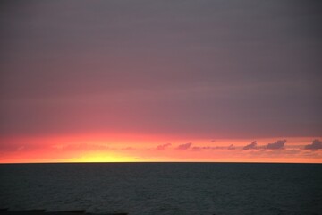 Amazing perfect pink dreamy looking sunset. Slow shutter speed photos of sunset.