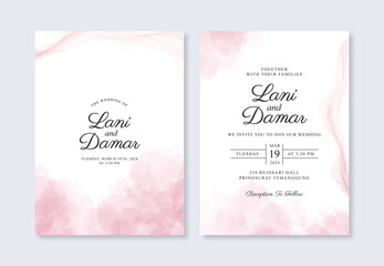 Watercolor splash for wedding card invitation template