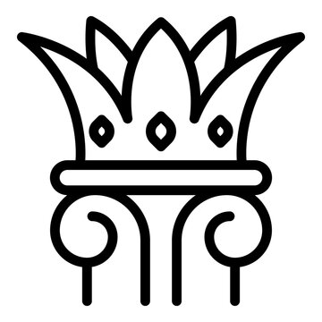 recommend clip art: Crown auction icon. Outline crown auction vector icon for web design isolated on white background
