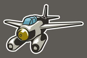 german world war II fighter jet vector illustration