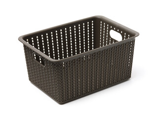 Empty shopping basket isolated on white background. 