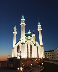 Kul Sharif Mosque in Kazan Kremlin at night